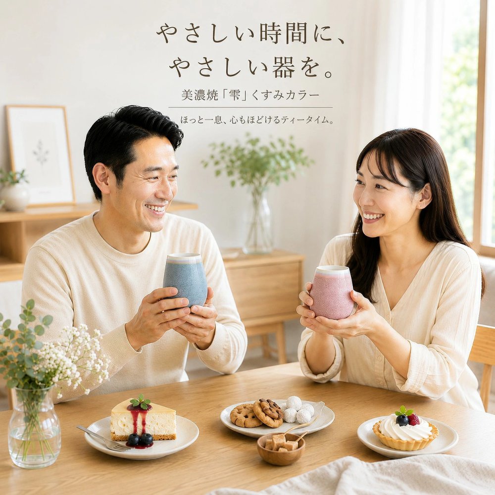 美濃焼タンブラー くすみカラー 全5色 480ml 彫刻無し