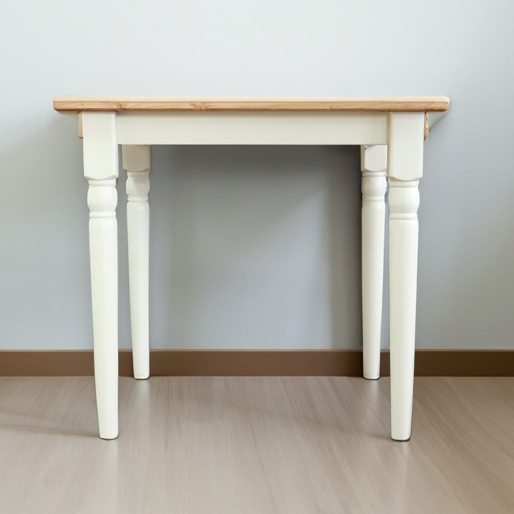 ダイニングテーブル ラベンダー 無垢材 パイン材 天然木 80×80cm・135×80cm W80xD80xH72cm / W135xD80xH72cm 食卓テーブル 木製 食卓机 リビング ダイニング ホワイト おしゃれ 新生活