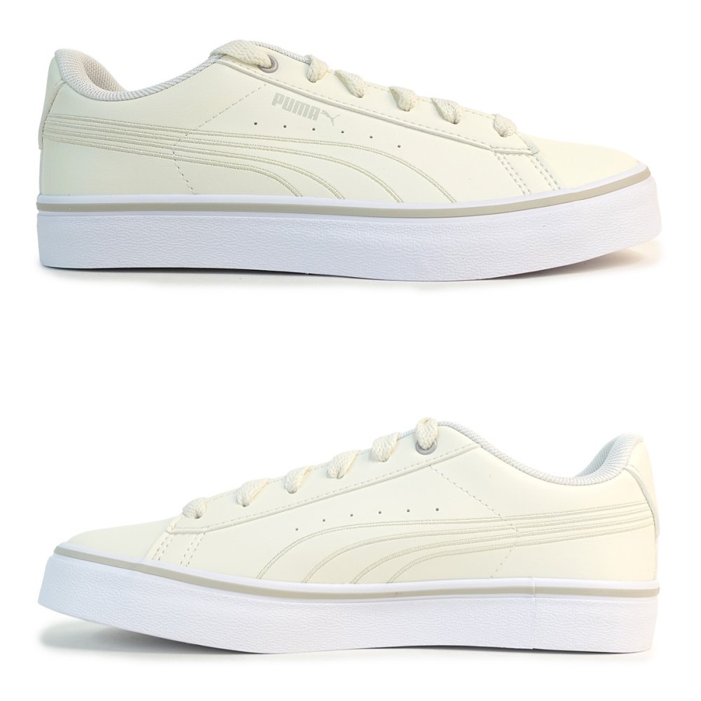 プーマ PUMA スニーカー メンズ レディース ローカット プーマ V コート バルク EB スニーカー アイボリー系 389908-04