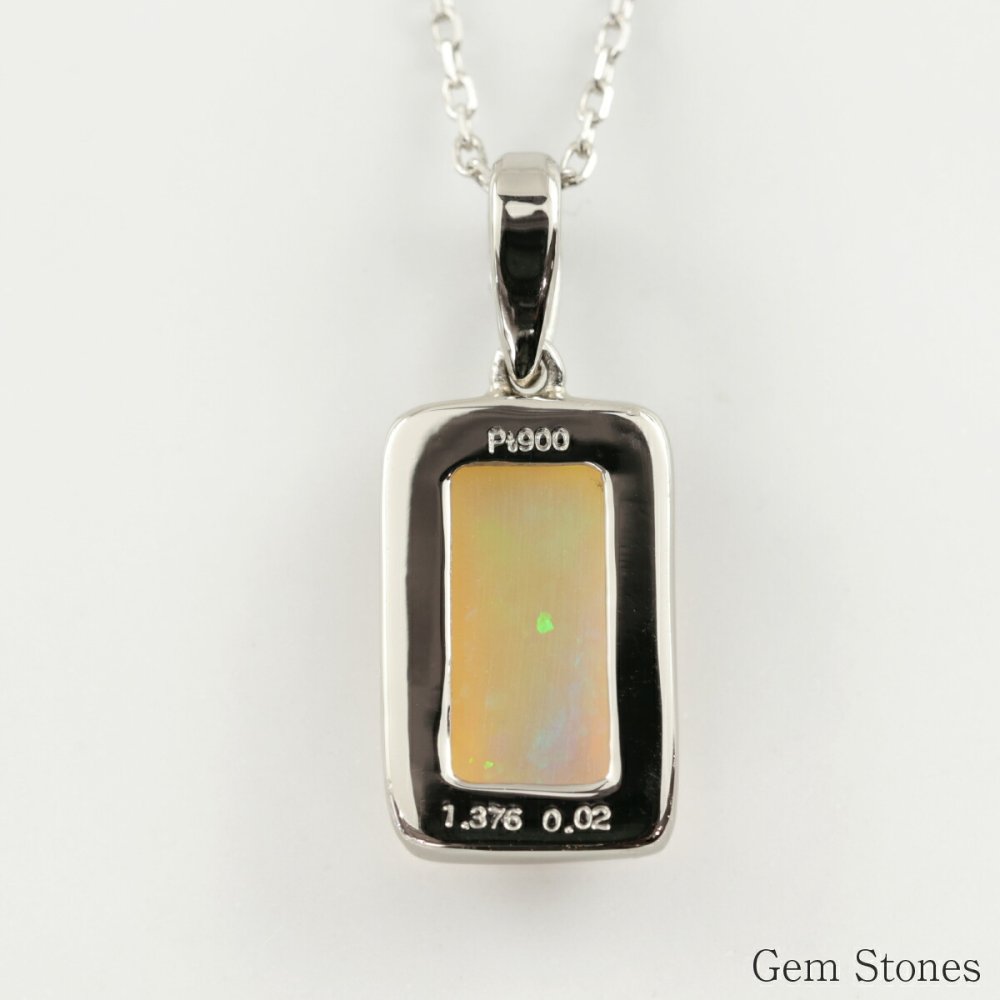 オパール ネックレス 1.376ct ダイヤモンド プラチナ Pt900 ペンダント シンプル エレガント 上品 レディース 宝石 ダイヤ 一粒 一石 ジュエリー 10月 誕生石 プレゼント