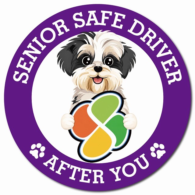 カーサイン 高齢者マーク SENIOR SAFE DRIVER マルックス マグネット 強力 直径13cm 肉球 日本製 車 ステッカー