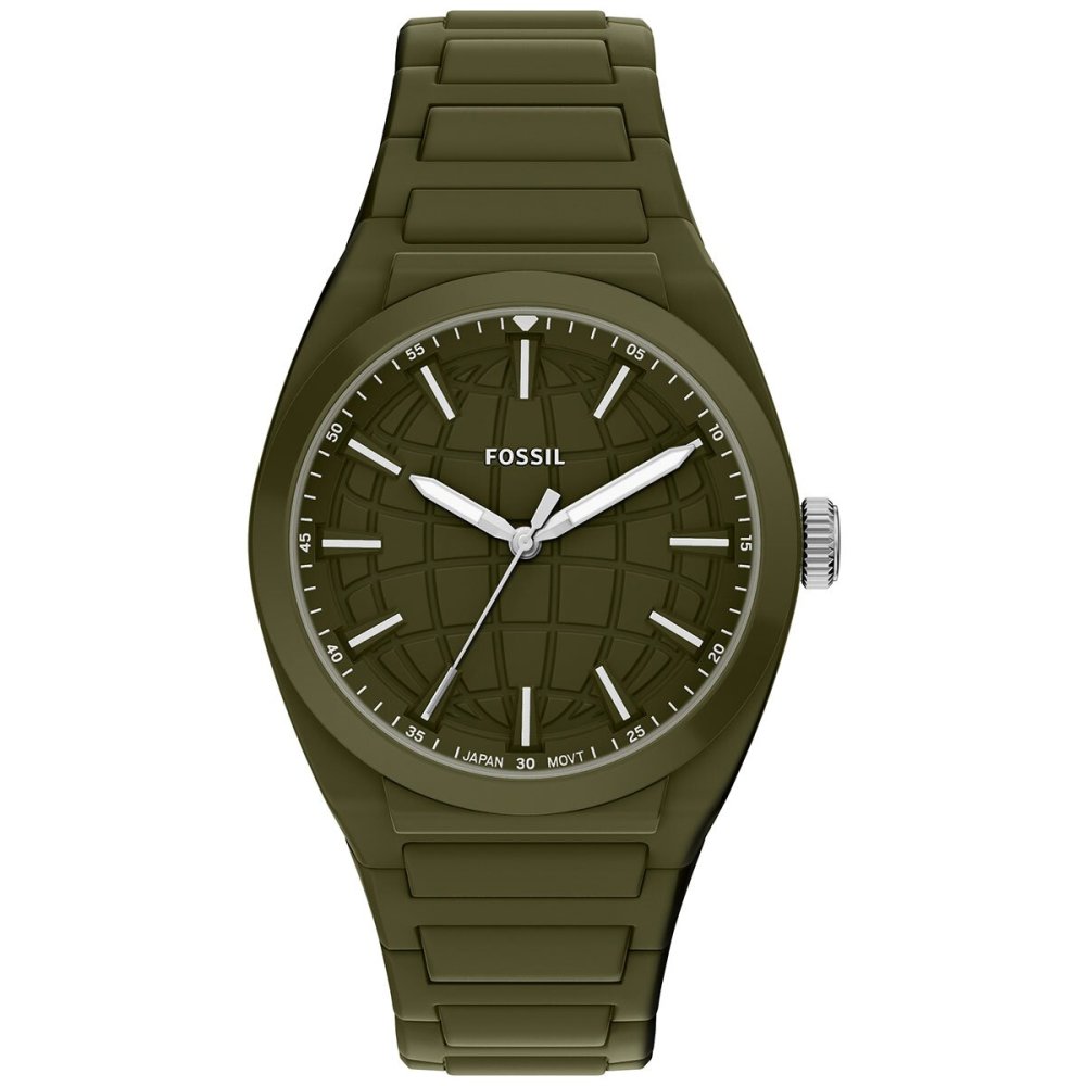 フォッシル FOSSIL 腕時計 メンズ EVERETT アナログ オリーブ シリコンウォッチ FS6178【2026 新作】