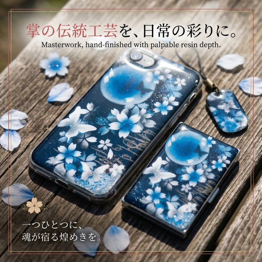 【全機種対応】スマホケース『伊』名入れ 送料無料 和柄 和風 桜 職人 伝統工芸 ハンドメイド ハードケース 手帳型 iPhone 17 Xperia AQUOS Android 各機種対応