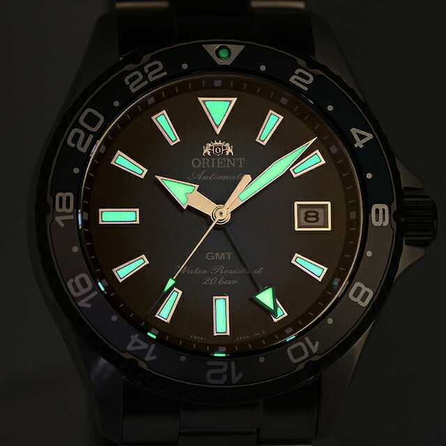 オリエント スポーツ マコ GMT 自動巻き 腕時計 ブランド メンズ 数量限定 ORIENT SPORTS RN-BC0005L アナログ ブルー