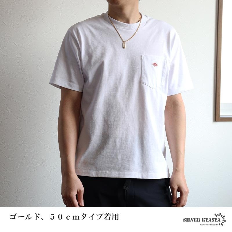ステンレス オーバル ロングリンク 一コマ ペンダントネックレス シンプルネックレス 小ぶり ダブル喜平チェーン 細身 ゴールド 18KGP シルバー 図形 小さい メタル 幾何学 メンズ 男性 金属アレルギー対応