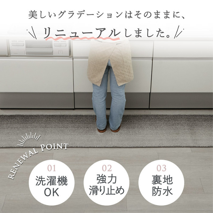ラグ カーペット キッチンマット 室内 おしゃれ 洗える グラデーション 滑り止め付き 洗える玄関マット 洗濯機で洗える マット 小さめ 小さい 滑らない 明るい オシャレ 小さいサイズ ふわふわ 防水 グリーン 緑 ブルー 青 グレー レッド 赤