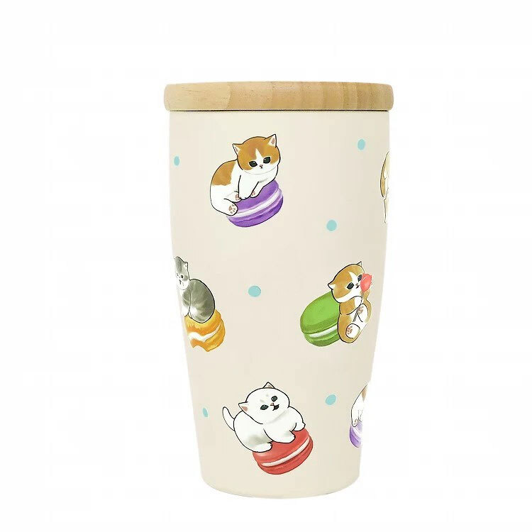 モフサンド mofusand 2WAY 木蓋付き 真空二重 タンブラー 350ml  カップ コップ 保温 保冷 まほうびん ネコ 猫 ねこ 蓋サメにゃん