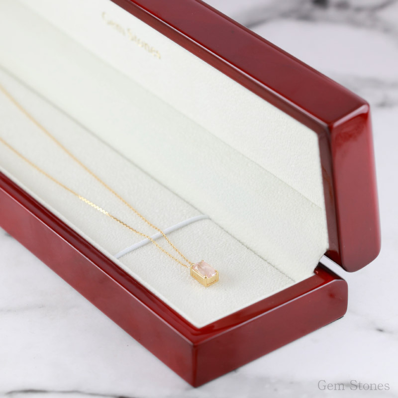 非加熱 ピーチサファイア　1.87ct ネックレス ペンダント 18金 K18 シンプル 一粒 一石 女性 プレゼント ギフト 誕生石 サファイア ピンク サファイアネックレス Drops