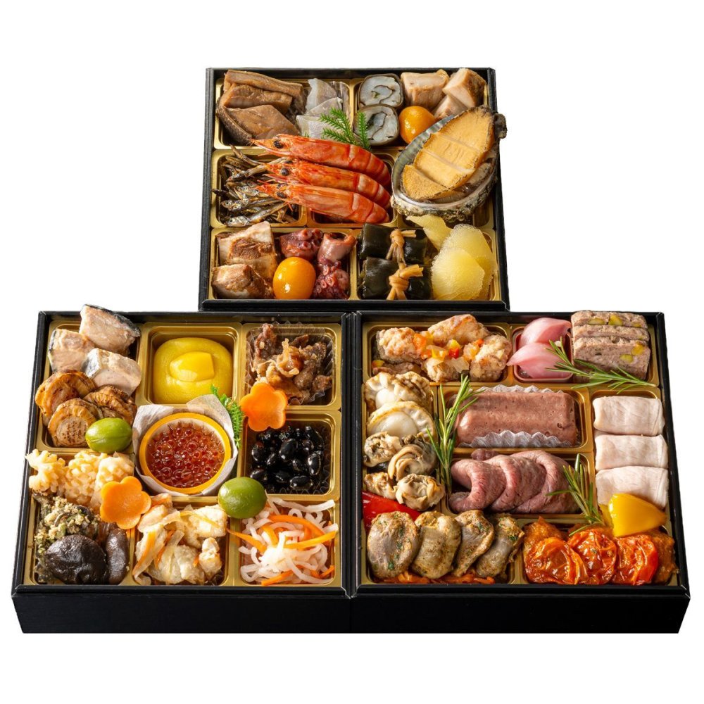 銀座 花蝶 国産素材 和洋三段重 おせち 3人前 39品目 御節料理 お正月 おせち 和洋 冷凍 縁起物 正月料理【北海道・沖縄県・離島 配送不可】