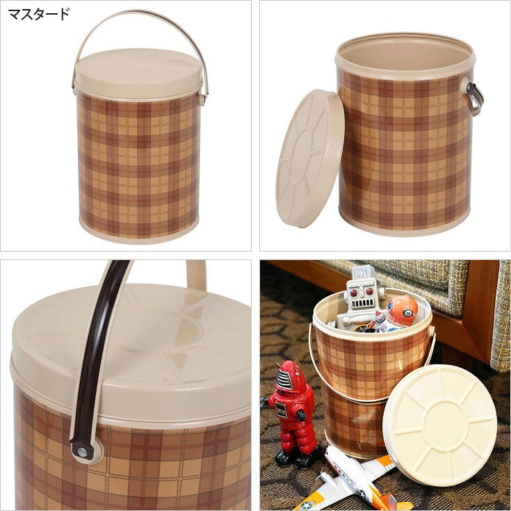 ダルトン ティン バスケット ラウンド 小物入れ 収納 缶 ブリキ フタ付き 収納ボックス ブリキ缶 ゴミ箱 レトロ アウトドア バケツ おしゃれ DULTON