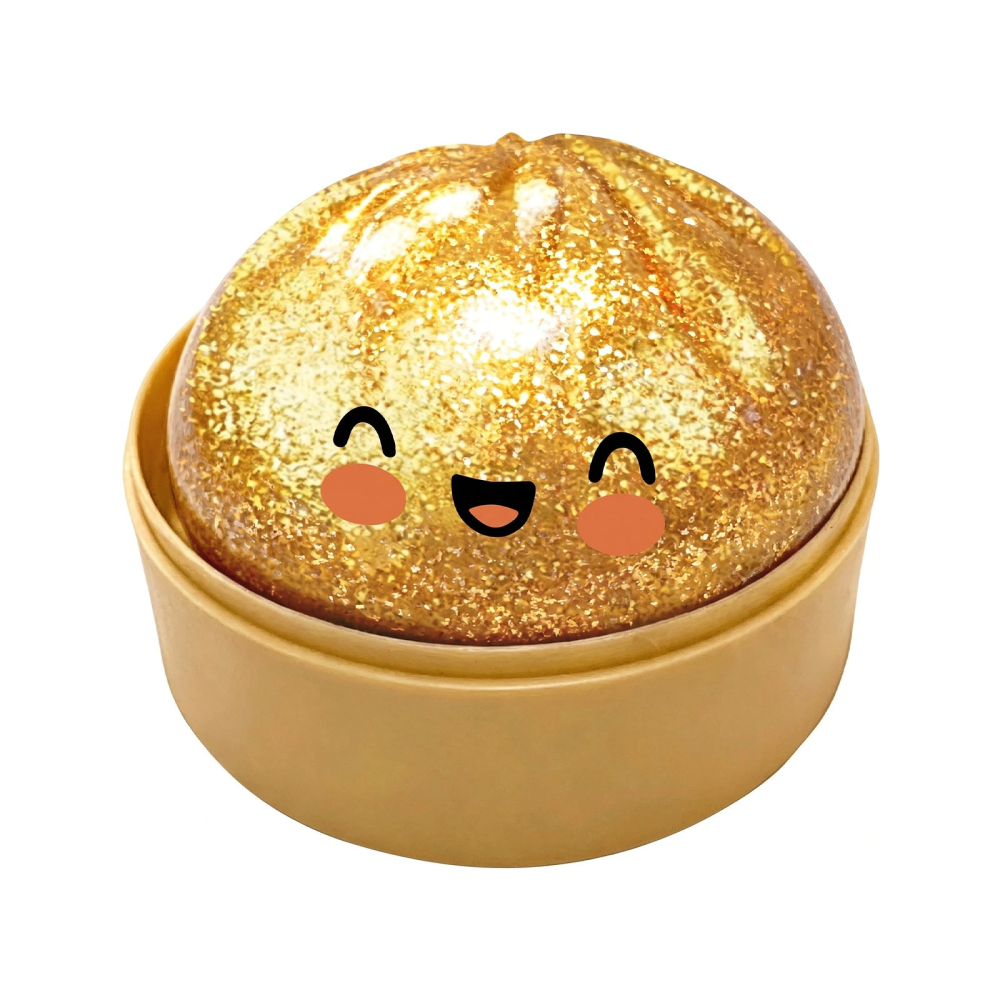 SNSでバズり中！新作 スクイーズ 金色肉まん 握ると中からミニ肉まん ぷにぷに もちもち ラメ入り かわいい ストレス解消 フィジェットトイ 癒しグッズ SNS映え プレゼント
