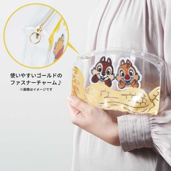 チップ＆デール ポーチ クリア 透明 自立式 キャラクター グッズ 雑貨 ディズニー 小物入れ 化粧ポーチ メイクポーチ 文房具入れ ペンケース トラベルポーチ 整理 収納 おしゃれ かわいい 大人向け プレゼント セトクラフト