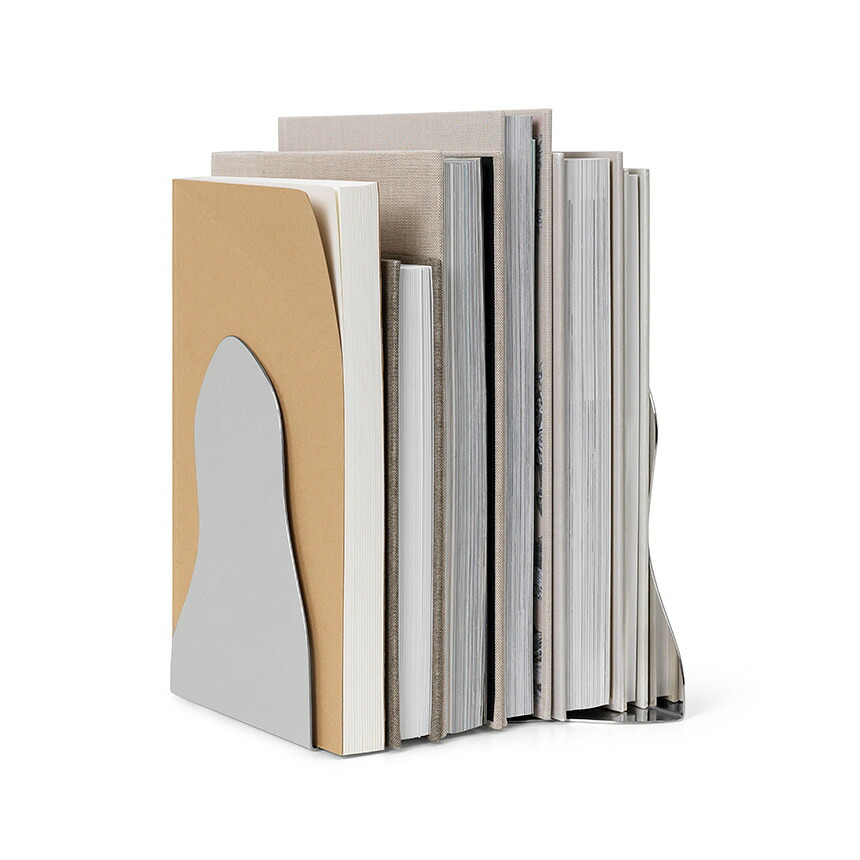 ferm LIVING ファームリビング Pond ブックエンド 左右セット  Mirror Polish  北欧雑貨 おしゃれ 本棚 文具 インテリア雑貨 オブジェ 置物 飾り プレゼント ギフト オススメ 本好き 読書 デスク周り