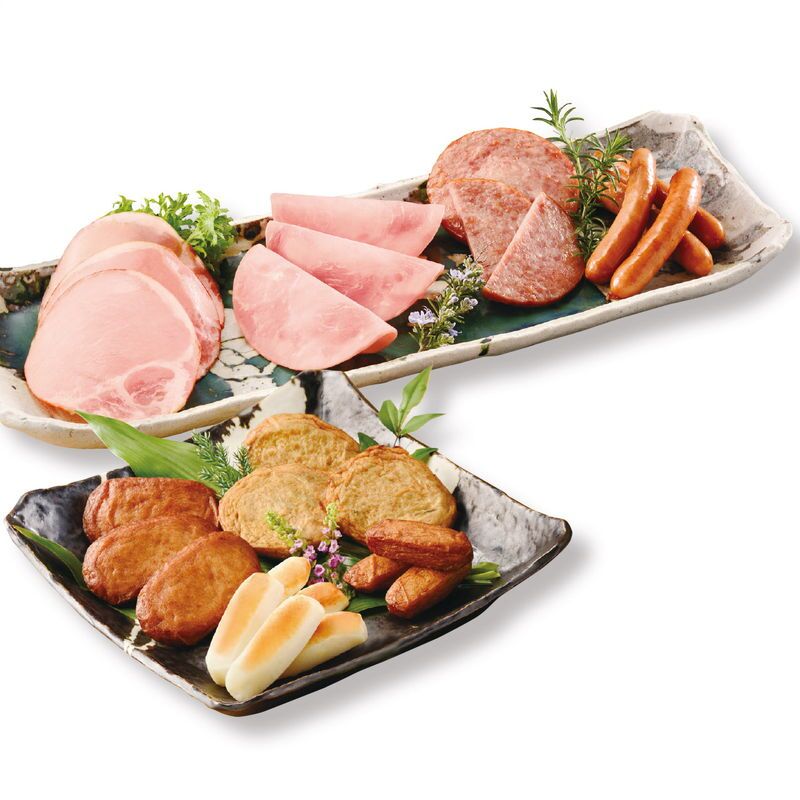 お歳暮・冬ギフト プリマハム 鹿児島県産恵味の黒豚ハムとさつま揚げセット KKS-350 (KKS-350) ※送料無料(北海道・沖縄・離島への配送不可)