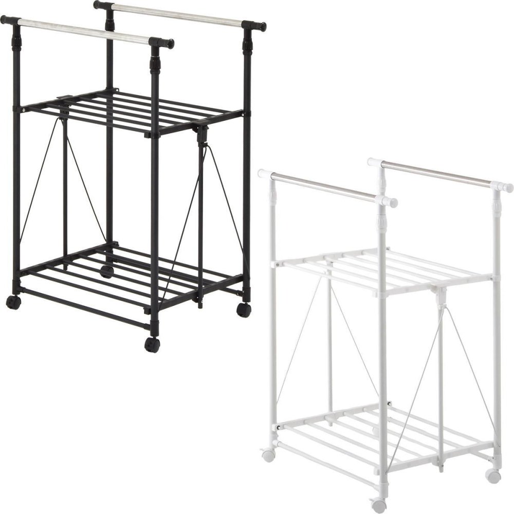ワンタッチ収納洗濯物干しラック　ワイド ONLR0437 ランドリーラック 幅121cm 奥行55cm 高さ169cm ランドリー収納 室内干し ワンタッチ収納 折りたたみ シンプルデザイン コンパクト 梅雨対策 物干しラック ステンレス 部屋干し 洗濯動線