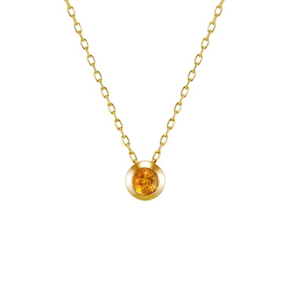 【無料ラッピング】  ヨンドシー 4℃ EAU DOUCE4℃【11月誕生石】K10 イエローゴールド ネックレス シトリン ダイヤモンド レディース ブランド 正規品 新品 ギフト プレゼント 人気 おすすめ 誕生日 記念日 クリスマス 送料無料