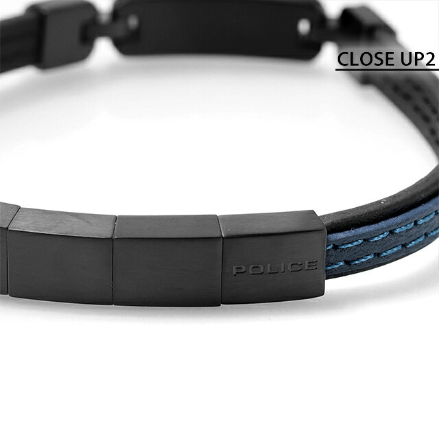ポリス ブレスレット メンズ ブランド POLICE LAYERLOCK GB0082903 ブルー ブラック アクセサリー