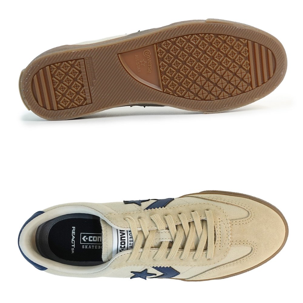コンバース CONVERSE スニーカー メンズ レディース ローカット ロードクラシック SK OX ベージュ/ネイビー ROADCLASSIC SK