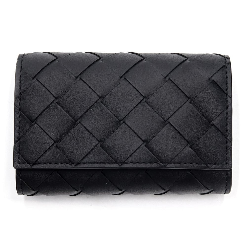 ボッテガヴェネタ BOTTEGA VENETA キーケース 6連 イントレチャート ブラック 黒 メンズ レディース 本革 レザー 編み込み スナップボタン キーリング付き 鍵入れ 630336 V3US1 8803 シルバー金具