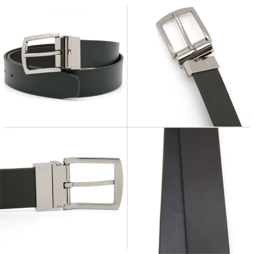 トミーヒルフィガー メンズベルト リバーシブル レザー 回転式バックル TOMMY HILFIGER ブランド ベルト メンズ ブラック ダークネイビー AM0AM13012 選べる2カラー 【ラッピング無料 誕生日 お祝い プレゼント ギフト 贈り物】 送料無料
