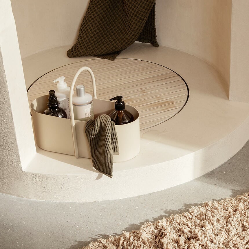 ferm LIVING ファームリビング Grib Toolbox グリブ ツールボックス 幅35cm 北欧小物入れ 収納 インテリア 雑貨 メイクボックス おしゃれ キッチンツール アイアン バスケット カゴ