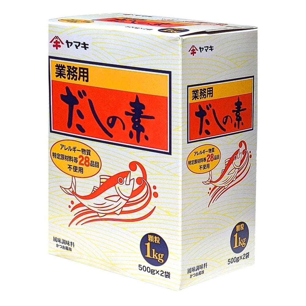 ヤマキ 業務用 だしの素 1kg(500g×2袋) アレルギー物質: 28品目不使用  国内製造  #66949 冬のあったか料理に。毎日の味を整える、かつお香る万能だし　[賞味期限 2026.11.28]