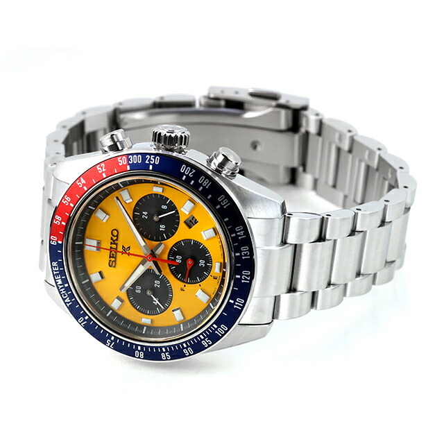セイコー プロスペックス スピードタイマー ソーラー 腕時計 ブランド メンズ クロノグラフ SEIKO PROSPEX HBJ004P アナログ ブライトイエロー