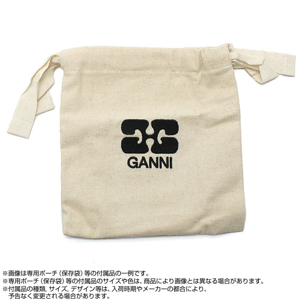 ガニー GANNI カードケース カードホルダー キーリング付き A6395-099 Card Holder レディース ブラック 海外正規品