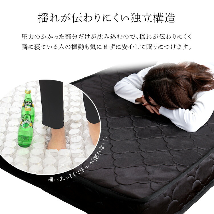 ベッド 寝具 パイン材高さ2段階調整脚付きすのこ ポケットコイルマットレスセット(ダブル)