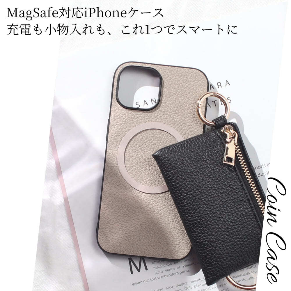 iphone13 ケース 本革 小銭入れ付き iphone13Pro iphone13mini iphone13ProMAX MagSafe対応 ウォレット 財布 レザー 山羊革 アイフォン 13 pro max mini マグセーフ対応 マグネット コインケース カード リング ポーチ 小物入れ おさいふ 13プロ マックス ミニ 送料無料