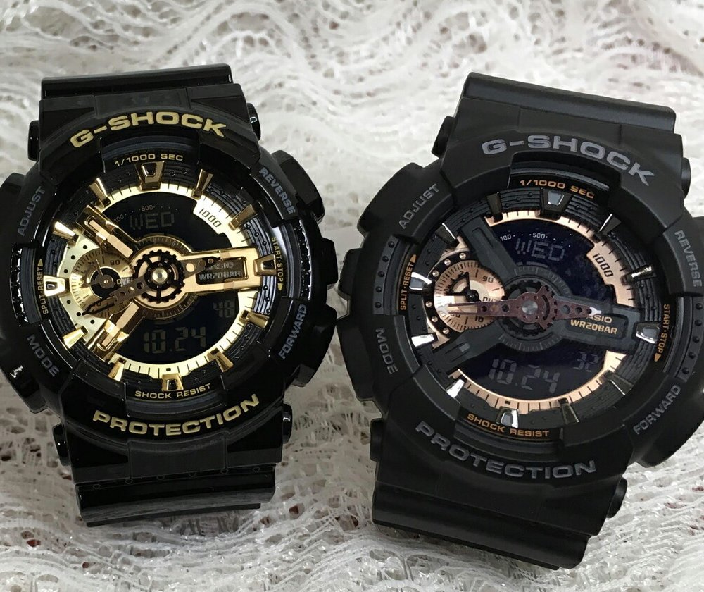 ペアウオッチ gショック恋人たちのGショック ペアウオッチ  G-SHOCK GSHOCK ジーショック カシオメンズ レディース  双子コーデ GA-110RG-1AJF GA-110GB-1AJF アナデジ  人気  婚約　夫婦 高級　クリスマス プレゼント おすすめ 誕生日 御祝い還暦 銀婚式 結婚記念日 婚約
