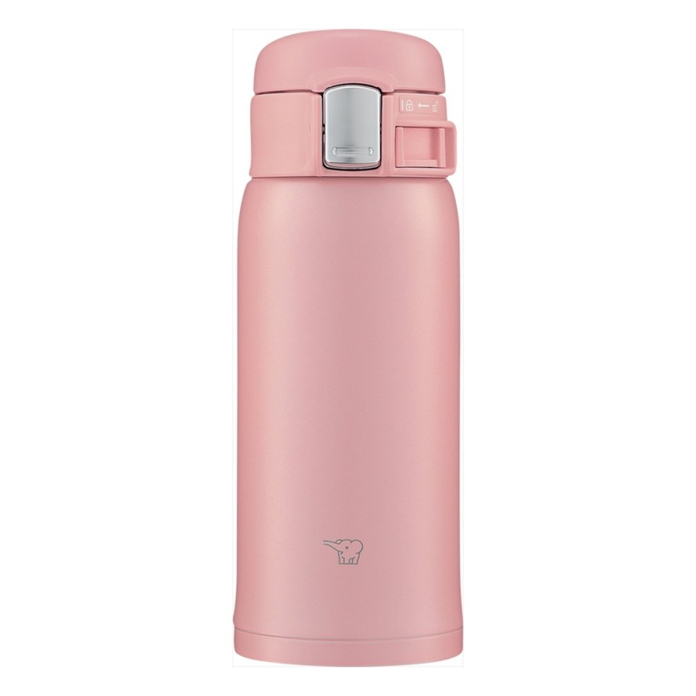 象印 ステンレスマグ ワンタッチ 360ml ピンク マグボトル 広口 ワンタッチオープン 保温保冷 食洗機対応【北海道・沖縄県・離島 配送不可】