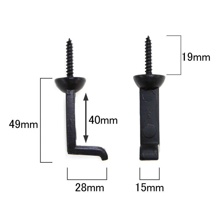 額縁受金具 木壁用 平折 40mm 2個入 額縁固定金具 壁掛け金具 額受金具 額縁設置用パーツ 額縁用木壁金具 額縁 下部受け金具 額装用金具 額縁固定