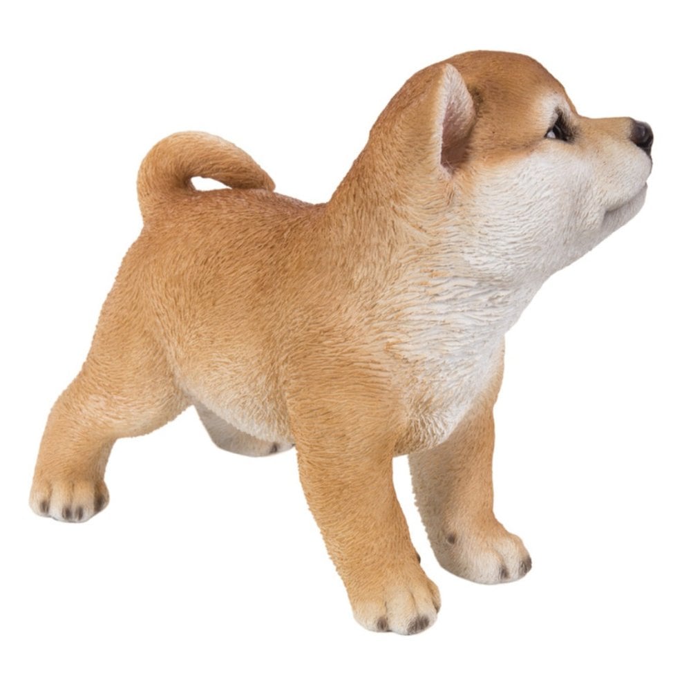 置物 woobia ウービア 日本犬 上向き秋田犬 子犬 幅19cm 立ち姿 和風 リアル 本物そっくり イギリス生まれ 職人手彩色 縁起物 戌年 玄関 インテリア 新築祝い 引っ越し祝い 開店祝い 出産祝い 誕生日 お祝い ギフト プレゼント 犬好き 秋田犬好き