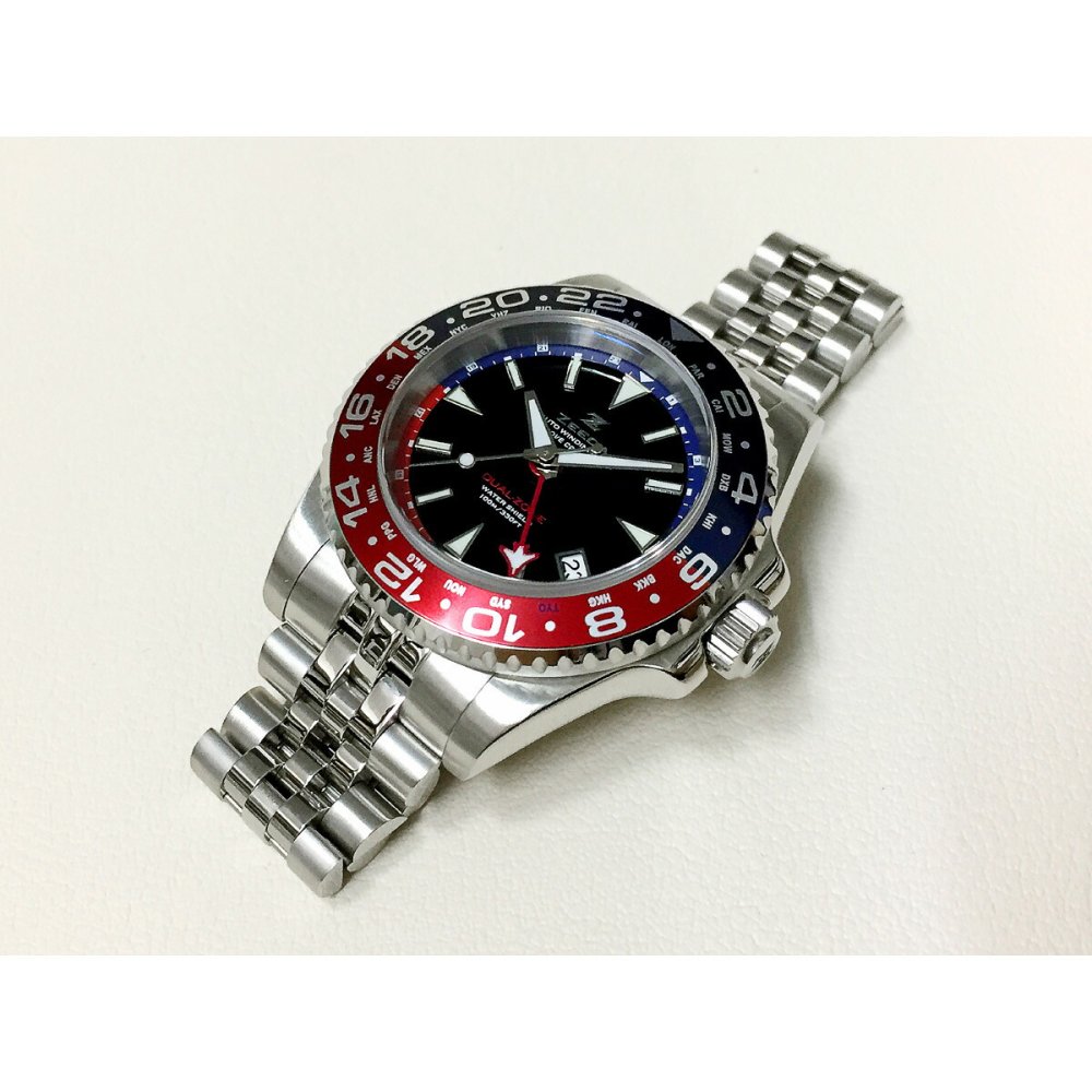 ジーダ ZEEDA デュアルゾーン DUAL-ZONE R＆B 腕時計 メンズ 自動巻き GMT DU-2TN