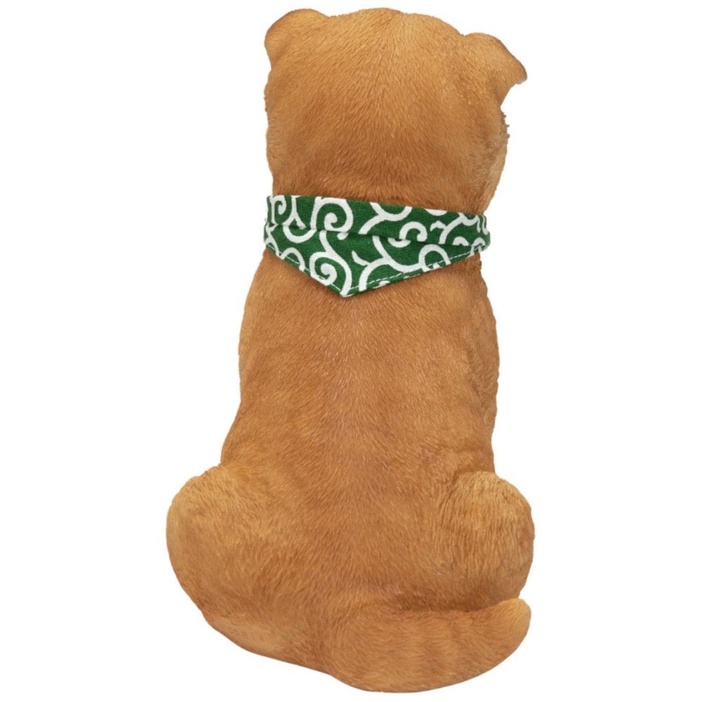 置物 woobia ウービア 豆柴 柴犬 お座り豆柴犬 中 唐草スカーフ 高さ19.5cm リアル 本物そっくり イギリス生まれ 職人手彩色 縁起物 戌年 玄関 インテリア 新築祝い 引っ越し祝い 開店祝い 出産祝い 誕生日 お祝い ギフト プレゼント 犬好き