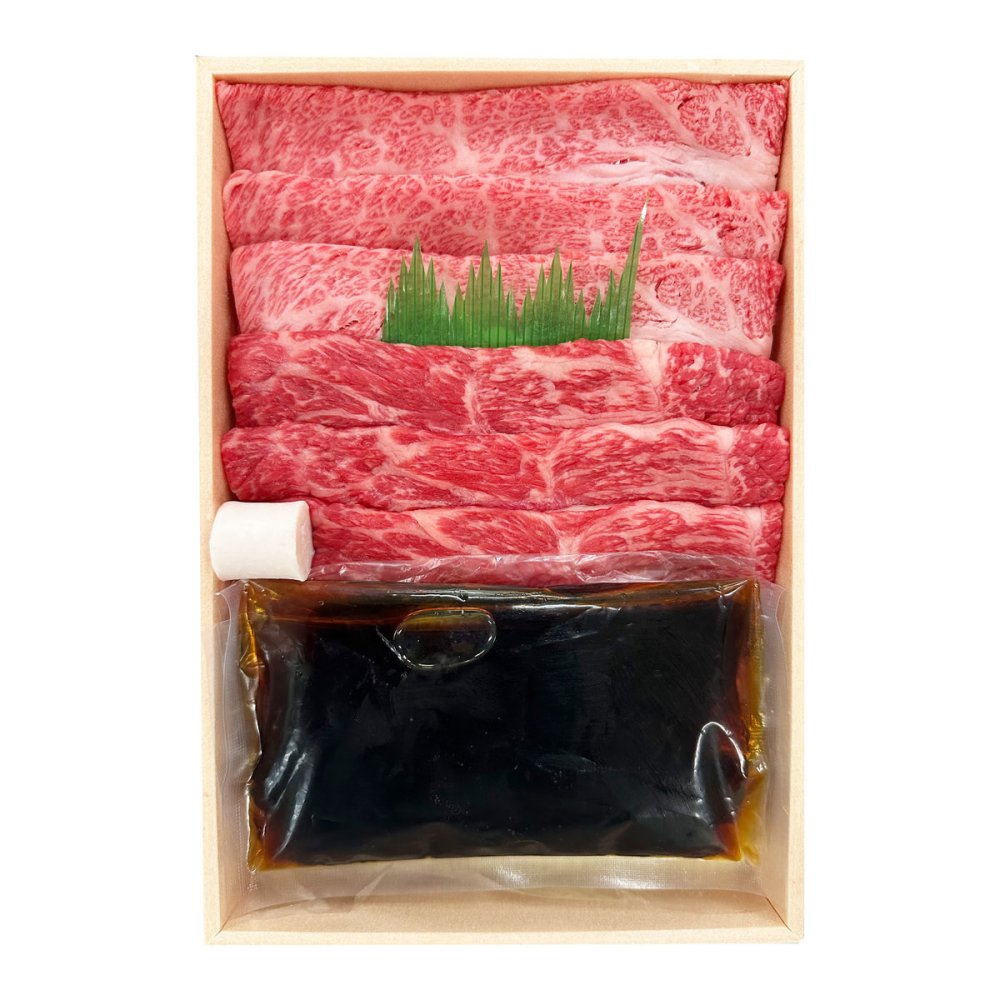 なだ万 監修 黒毛和牛 モモ 肩ロース すき焼き用 400g 割下付き ギフト 牛肉 冷凍 鍋料理 セット 老舗料亭の味