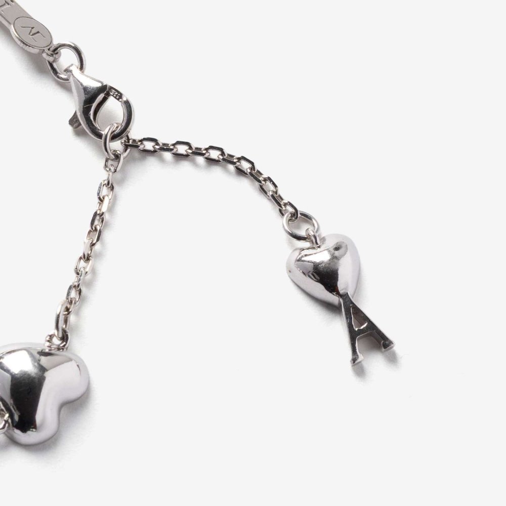 アミ パリス AMI PARIS METAL HEARTS BRACELET メタル ハート ブレスレット UJW983.362 レディース アクセサリー シルバー