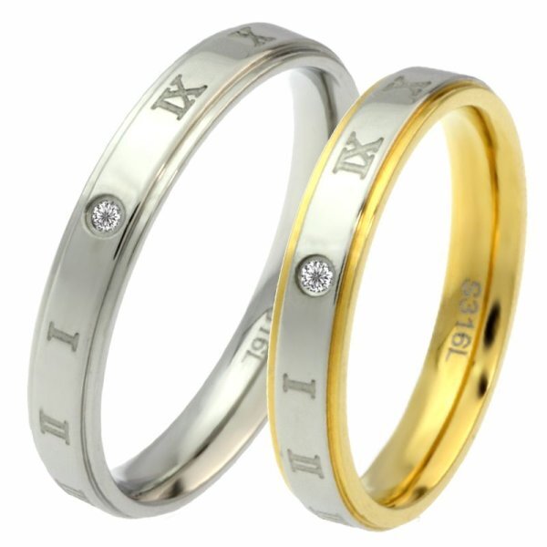 【時を刻む】Premium Roma｜一周ローマ数字デザイン ペアリング｜ステンレス ペアリングマリッジリング お急ぎ便 平日限定指輪 刻印 名入れ プレミアム アトラス ローマ 金属アレルギー対応 つけっぱなし 付 当社オリジナルリング セカンドマリッジ  ギフト 彼氏 彼女へ ペアアクセサリー ジーラブ