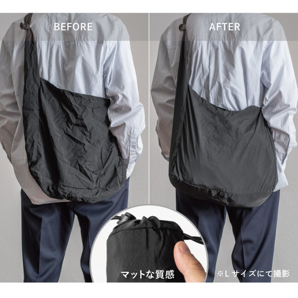 ショルダーバック 折り畳み メンズ ノマドスリング お出かけ 買い物 旅行 スリングバッグ シンプル コンパクト 斜め掛け エコバッグ 軽量 大容量 Tav-051