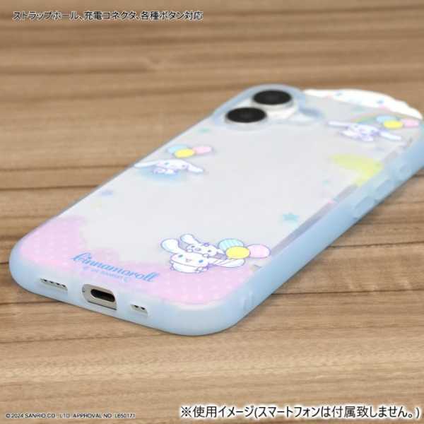 iPhone16 ケース サンリオ シナモロール 耐衝撃 イーフィット クリア ハイブリッド カバー スマホケース かわいい キャラクター グッズ 衝撃吸収 ストラップホール付き サンリオ正規ライセンス品