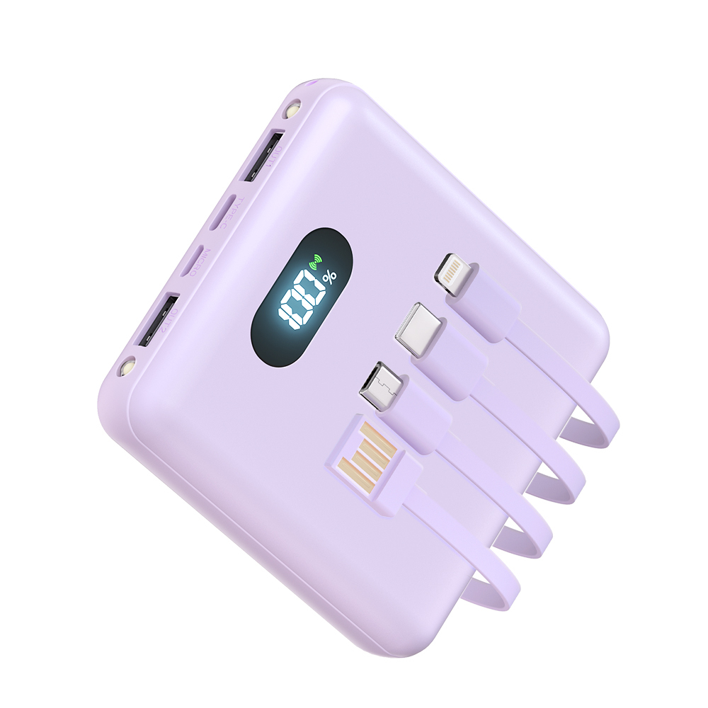 モバイルバッテリー MFi認証 【 6台同時充電&4ケーブル内蔵】 20800mAh大容量 半固体電池 軽量 小型 携帯充電器 ワイヤレス充電対応 燃えにくい 準固体電池 Type-C 3Way蓄電 LCD電量残量表示 旅行/出張/アウトドア/キャンプ/停電対策/防災 iPad/iPhone/Android各種スマホ対応