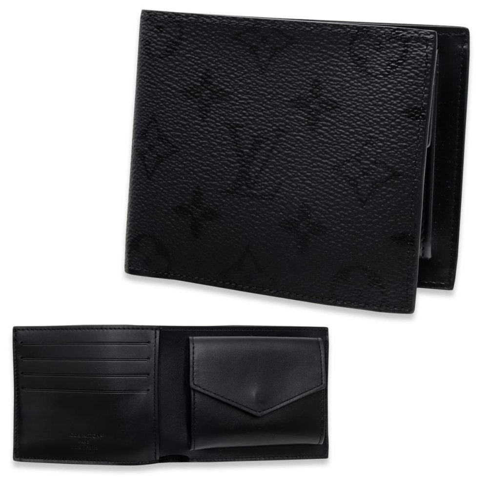 ルイヴィトン 財布 メンズ 二つ折り財布 LOUIS VUITTON ポルトフォイユ マルコ モノグラム ミッドナイト ブラック 黒 小銭入れ付き コンパクトウォレット M2A672 ブランド財布 ギフト プレゼント 新品
