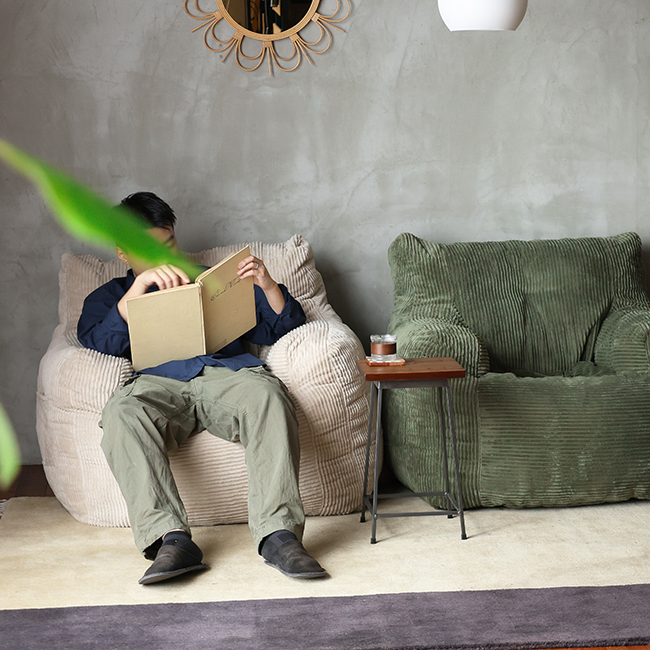アデペシュ dough sofa ソファ 一人掛けソファ コンパクト DGH-SFA ローソファ コーデュロイ デザイン ワンルーム おしゃれ 