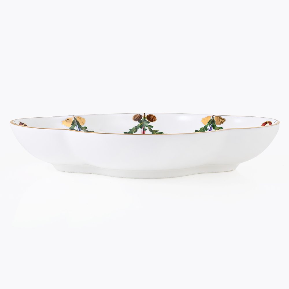 ロイヤルコペンハーゲン スターフルーテッド クリスマス ディッシュ 17.5cm×14cm 日本未発売 2503353(1055053)  【スペシャルラッピング660円(別売り)】 北欧食器 洋食器 送別会 誕生日 お中元 還暦祝い 結婚祝い 結婚式 高級 父の日 母の日 成人祝い ホワイトデー