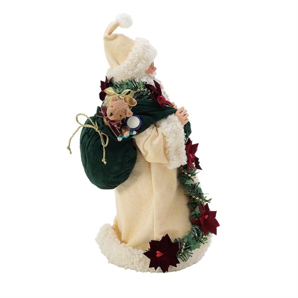 Old World Poinsettia Santa 26.7cm | サンタ サンタクロース 人形 置物 フィギュア クリスマス ホリデー Possible Dreams 正規輸入品