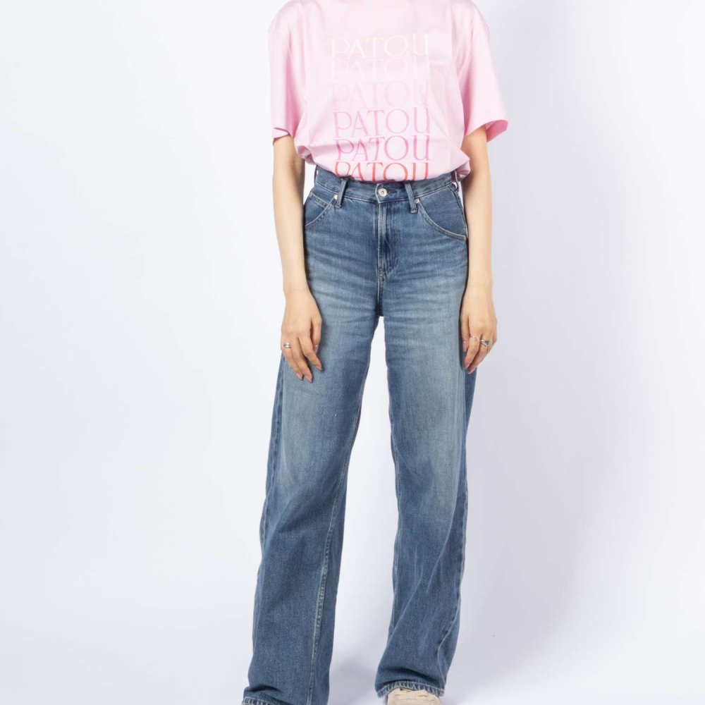 パトゥ PATOU TEE SHIRT オーガニックコットン ロゴ Tシャツ JE1129999 Tシャツ 半袖 レディース トップス