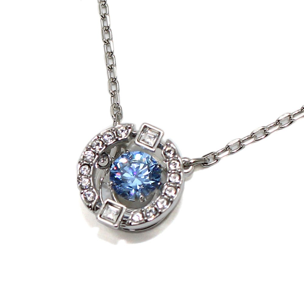 スワロフスキー SWAROVSKI ネックレス Una ラウンドカット ダンシングクリスタル 5279425 ウナ ペンダント アクセサリー シルバー+ブルークリスタル 海外正規品