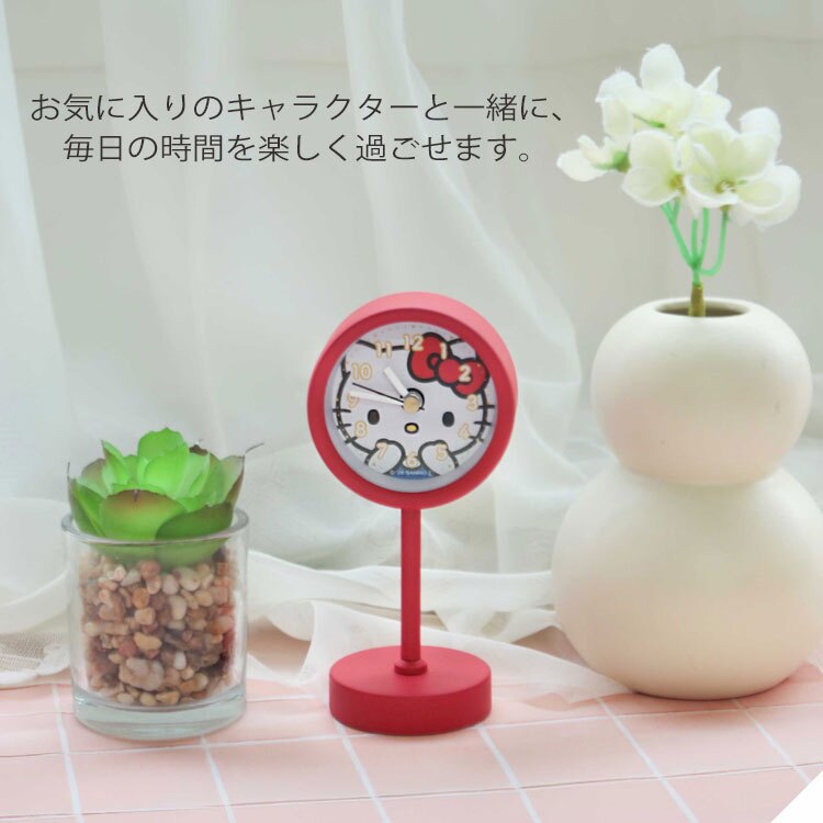 スタンドクロック サンリオ 定形外 送料無料 SNR011 時計 置時計 ウォッチ キティ シナモロール クロミ マイメロディ ポムポムプリン ポチャッコ ハンギョドン デスク用 かわいい ギフト