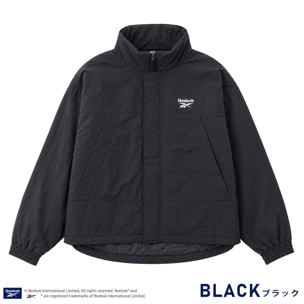 Reebok リーボック モンスターブルゾン レディース rl-6502 中綿ジャケット スタンドネック ミリタリー アウター ナイロン タスラン ダイヤキルト 防寒 刺繍 オーバーサイズ スポーツ カジュアル アウトドア M L LL 2026FW Karlas